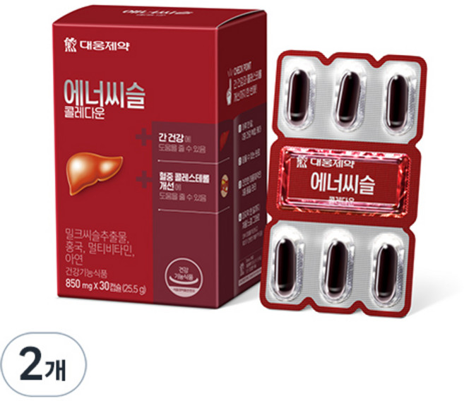 에너씨슬 콜레다운 밀크시슬, 30정, 2개