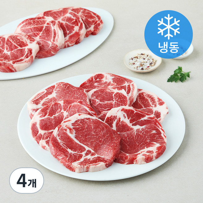 미트코리아 스페인산 돈목살 13mm (냉동), 3kg, 4개