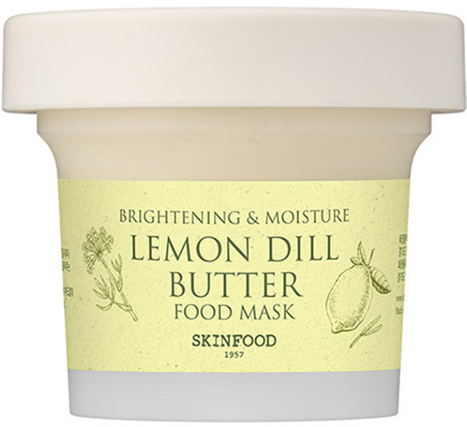 SKINFOOD 檸檬蒔蘿奶油面膜, 1罐, 1罐