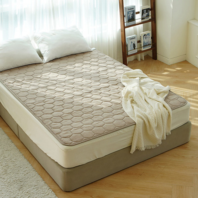 곰표한일 IoT 프리미엄 EMF 카본 탄소 매트 IA-EMP, 네츄럴베이지, 퀸더블 분리난방(150 x 200 cm)