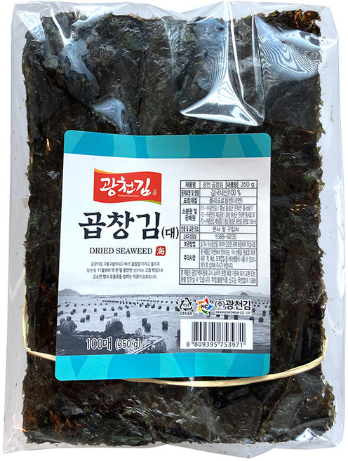 광천김 곱창김 100매, 350g, 1개