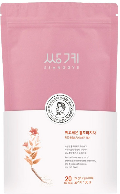 쌍계명차 파우치 홍도라지차 티백, 1.2g, 20개입, 1개, 1.2g
