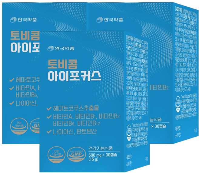 안국약품 토비콤 아이포커스, 30정, 3개