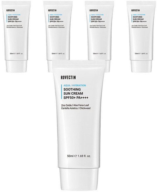 로벡틴 아쿠아 수분 선크림 SPF50+ PA++++, 5개, 50ml