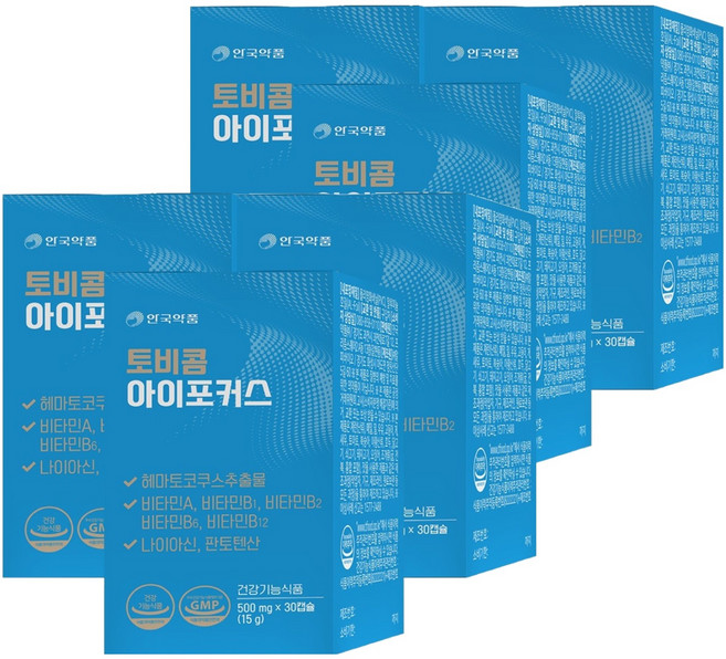 안국약품 토비콤 아이포커스, 30정, 6개