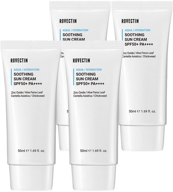 로벡틴 아쿠아 수분 선크림 SPF50+ PA++++, 4개, 50ml