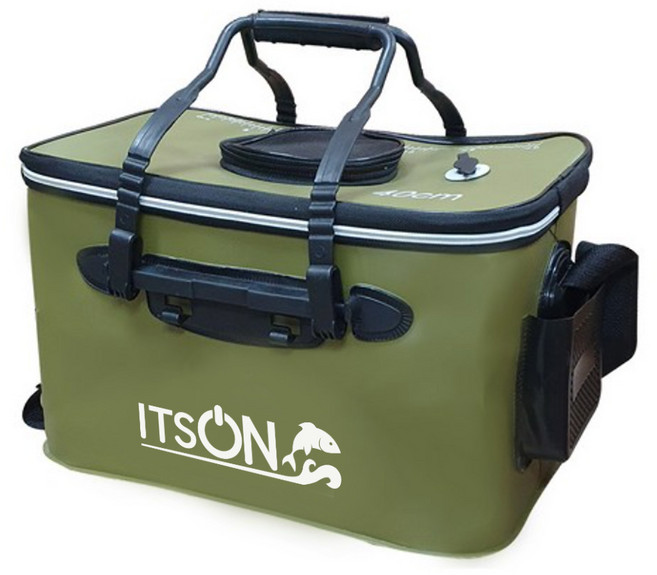 잇츠온 EVA 접이식 낚시 두레박 IT-FB 직사각, 카키