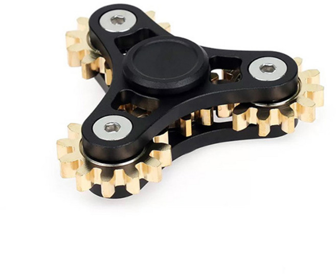 삼각 메탈 윈드윙 피젯스피너, 블랙, 1개