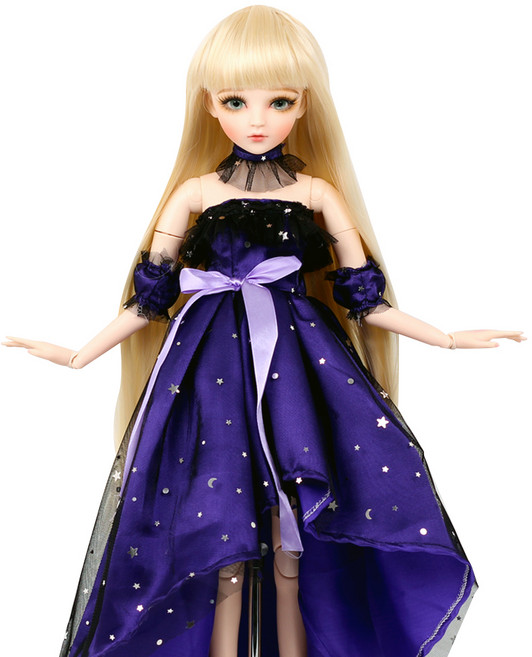 아카라치 구체관절인형 60cm용 의상 언발, 퍼플, 1개