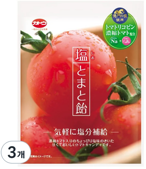 카토캔디 카토 시오 토마토 아메, 55g, 3개 - 쿠팡