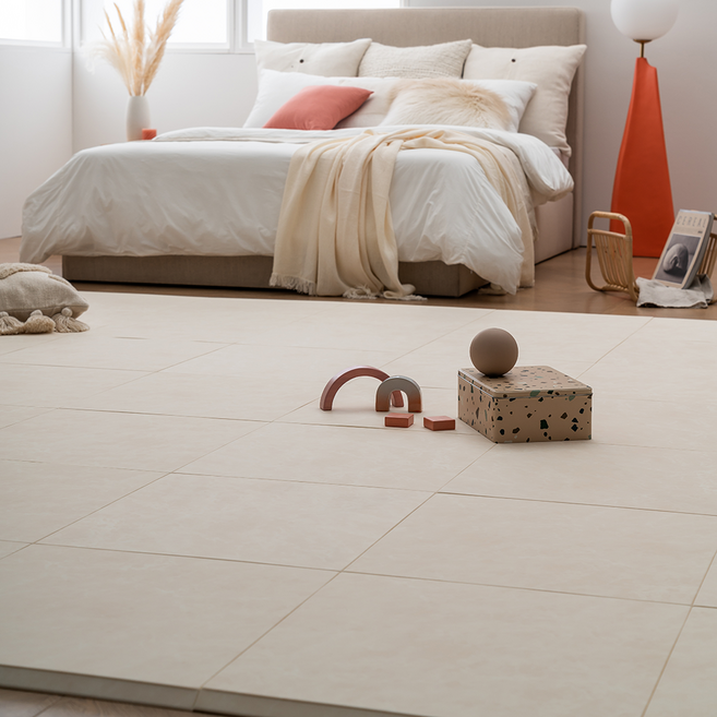 따사룸 유아용 TPU 전문가 시공매트 50 x 50 x 2.3 cm, 크림마블, 90개, 21~25평형 거실+복도