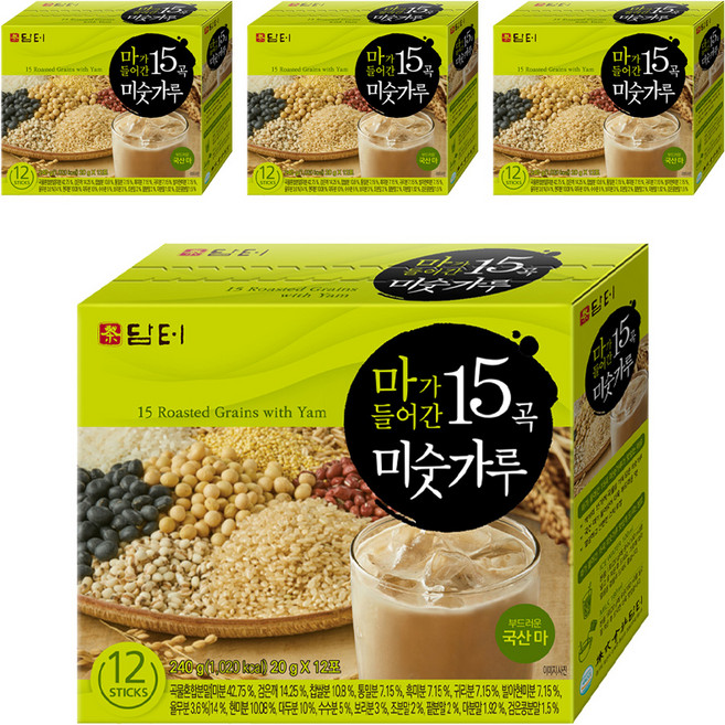 담터 마가 들어간 15곡 미숫가루, 240g, 4개