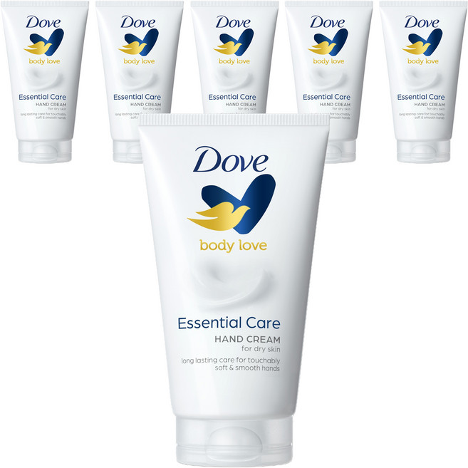 도브 바디러브 에센셜 케어 핸드크림, 6개, 75ml