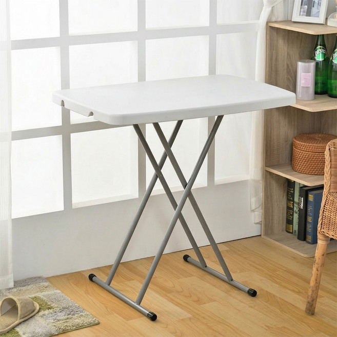 ikloo 宜酷屋 簡易可調式升降桌摺疊桌, 白色