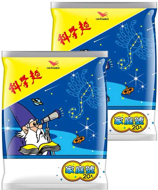 統一 科學麵 Mini包 原味 20包, 300g, 2袋
