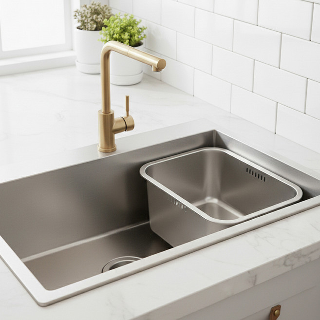 헤킨스 사각 설거지통 10L, 실버, 1개