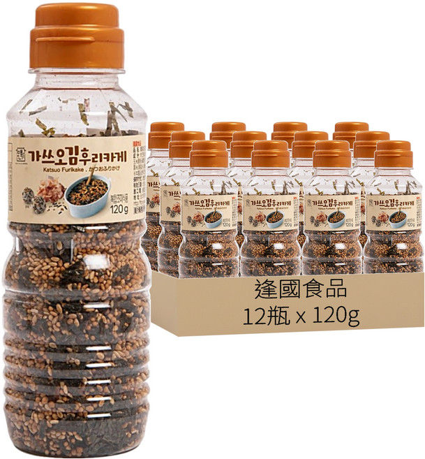 逢國食品 海苔芝麻香鬆 柴魚口味, 120g, 12瓶