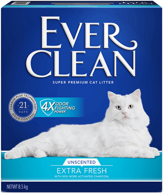 EVER CLEAN 藍鑽 4倍淨味貓砂, 8.5kg, 1盒, 無香