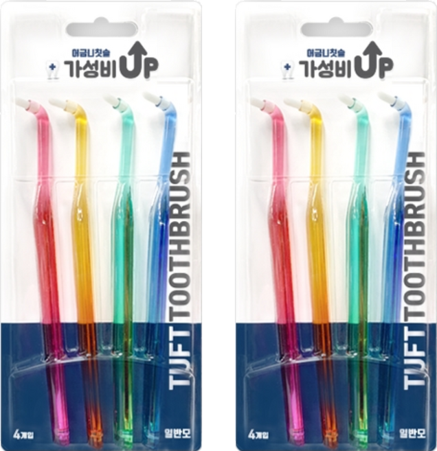 에이치인더스 가성비업 어금니 치간칫솔 일반모, 4mm, 4개입, 2개