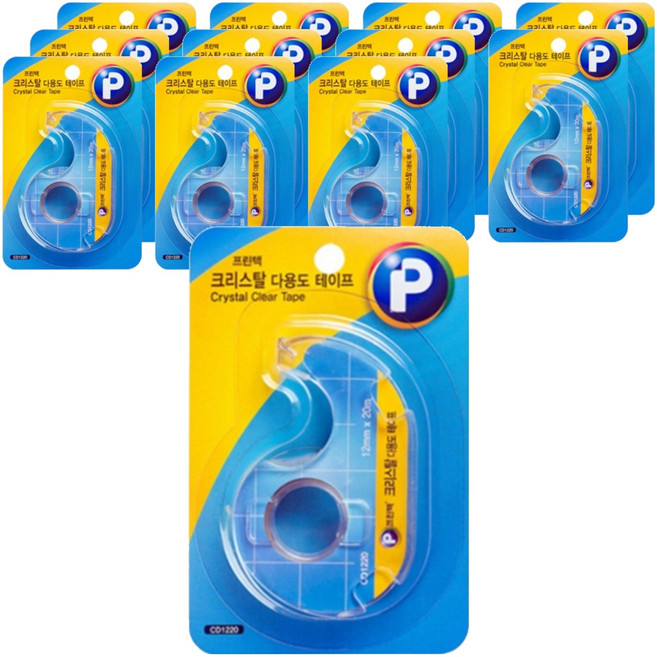 Printec 水晶膠帶 12mm x 20m CD1220, 透明, 12個