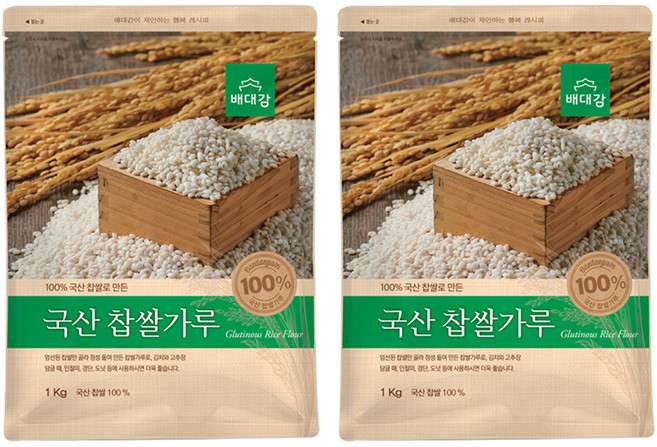 배대감 국산 찹쌀가루, 1kg, 2개