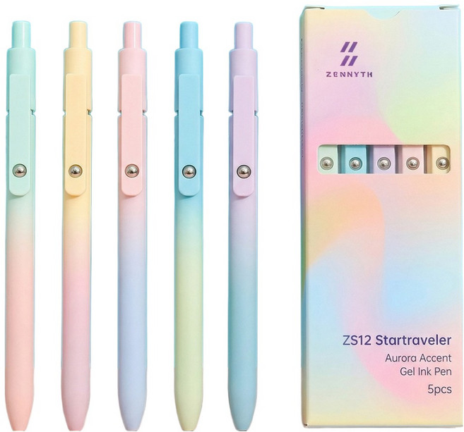 리드홈 번지지않는 퀵드라이 간호사 젤펜 5p 0.7mm, 혼합색상, 1세트