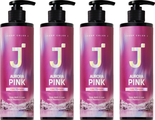 J'SOOP 護色洗髮乳 粉色, 4瓶, 380ml