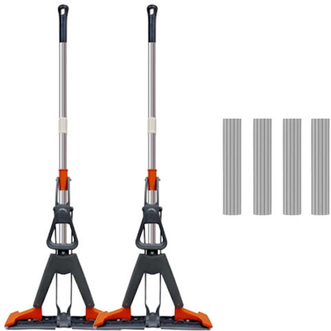 예그리나 와이드형 접이식 펄프형 물흡수 청소기 + 리필 펄프 헤드 2p 세트, 2세트