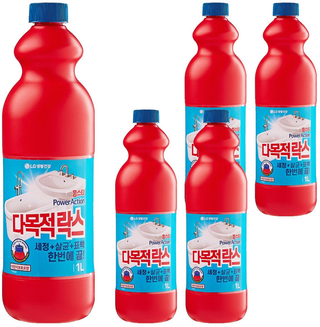홈스타 파워액션 다목적 락스, 1L, 5개