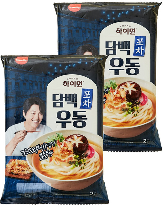 하이면 삼립 담백한맛 신포차우동 하이면 2인분, 2개, 428g