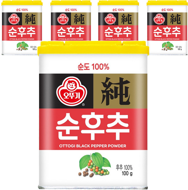 오뚜기 순후추, 100g, 5개