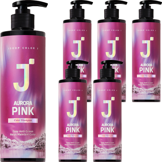 J'SOOP 護色洗髮乳 粉色, 6瓶, 380ml