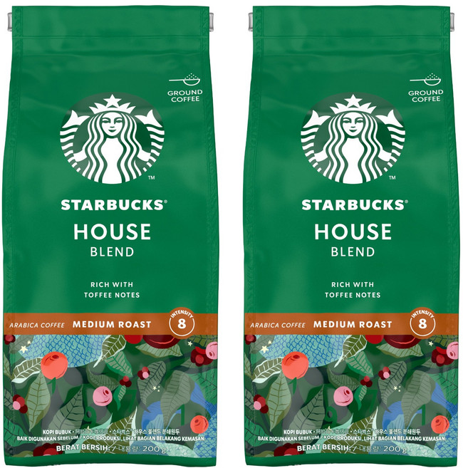 스타벅스 하우스 블렌드 분쇄원두, 핸드드립, 200g, 2개