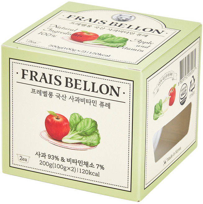 프레벨롱 국산 과일퓨레, 혼합맛(사과/비타민채소), 200g, 1개