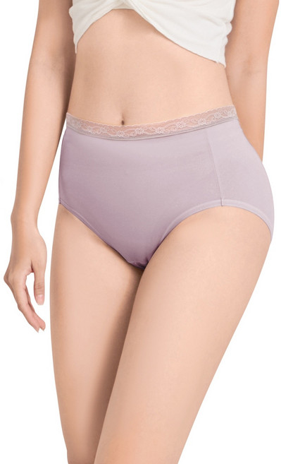 GIAT 吉亞特 石墨烯柔感防漏生理褲 蕾絲款 530864, 丁香紫