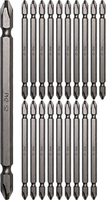 스탠맨 6각생크 자석 양용 십자드라이버 비트 110mm PH2, 20개