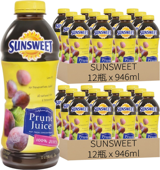 SUNSWEET 加州梅汁, 946ml, 24瓶
