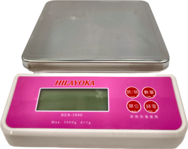 TRIARROW 三箭牌 電子料理秤, 3kg, BEB-3040, 白色 + 粉紅色 + 銀色