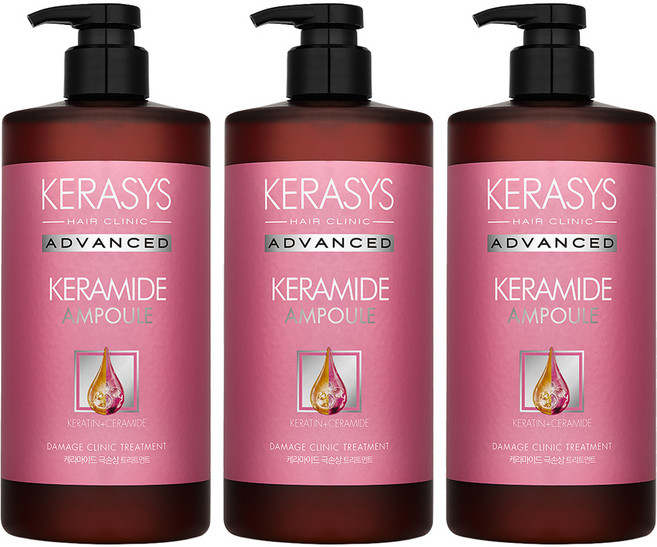 케라시스 케라마이드 극손상 헤어트리트먼트, 1L, 3개