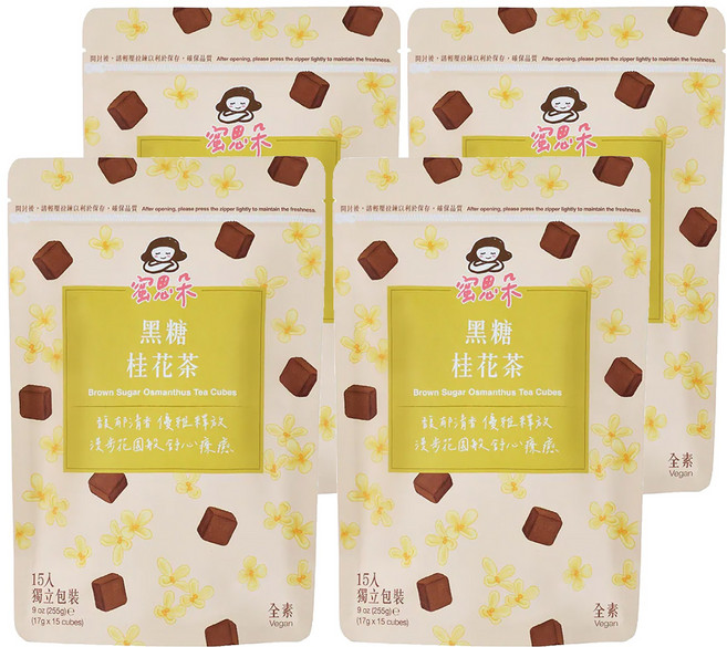 Medolly 蜜思朵 黑糖桂花茶, 17g, 15包, 4袋