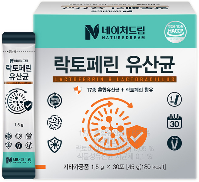 네이처드림 락토페린 유산균 30p, 1개, 45g
