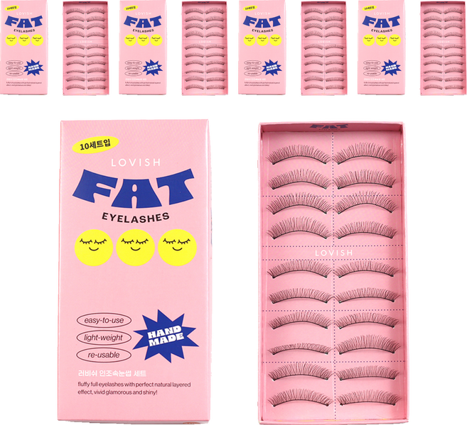 러비쉬 FAT 인조 속눈썹 217호 20p, 블랙라인, 5개