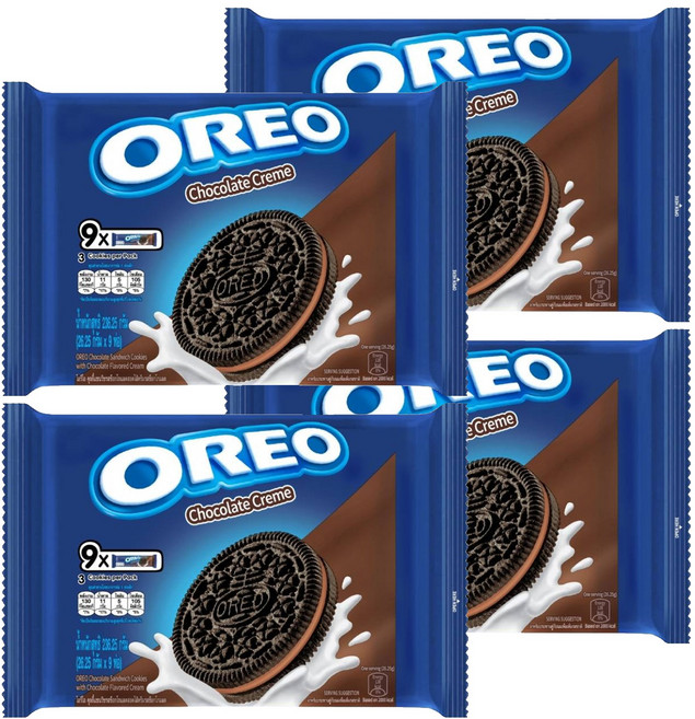 OREO 奧利奧 夾心餅乾隨手包 巧克力口味 9入, 236.25g, 4袋