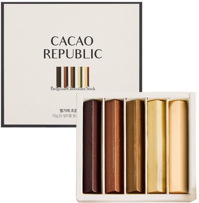 카카오리퍼블릭 벨기에초콜릿 스틱 5구, 70g, 1개