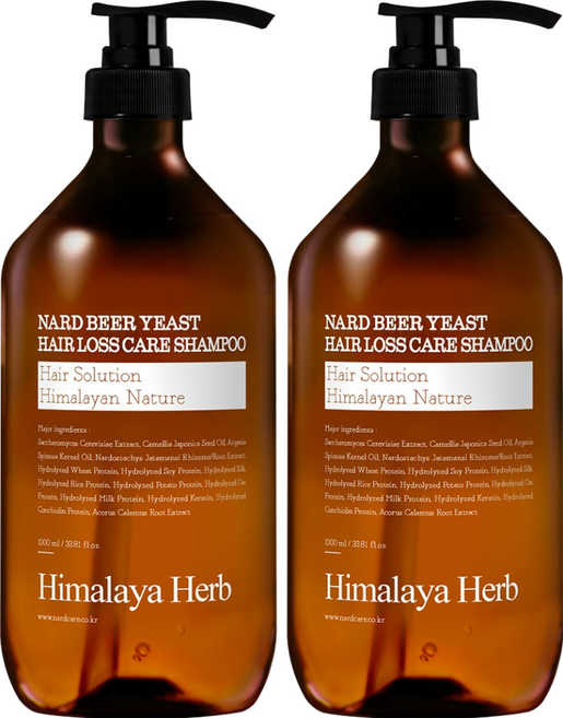 나드 맥주 효모 탈모증상완화 샴푸, 2개, 1L
