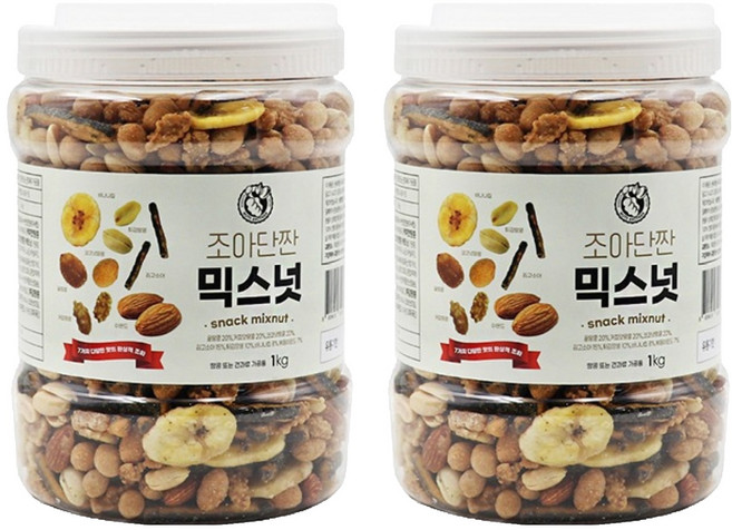 너츠브라더 조아 단짠 믹스넛, 1kg, 2개