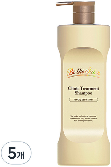 비더살롱 크리닉 트리트먼트 지성용 샴푸, 1L, 5개