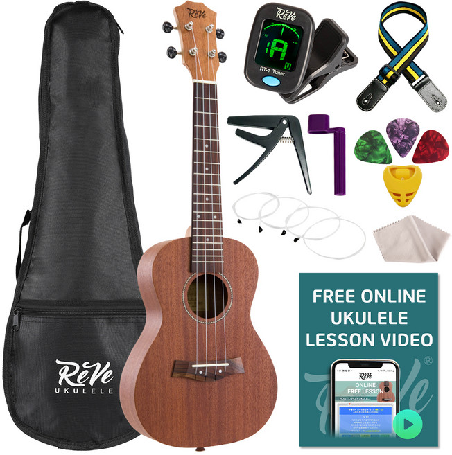 레브악기 입문용 우쿨렐레 RU3C, 콘서트, 1개