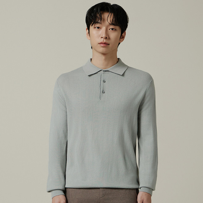 지오지아 남성용 캐시필 플레인 티에리 니트 AEF4ET1103