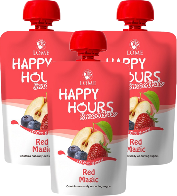 HAPPY HOURS 生機纖果飲 蘋果 + 藍莓 + 草莓, 100g, 3包
